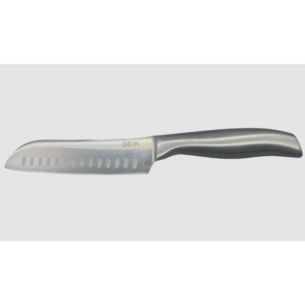 deik 5" santaku kitchen knife steel handle & blade READ